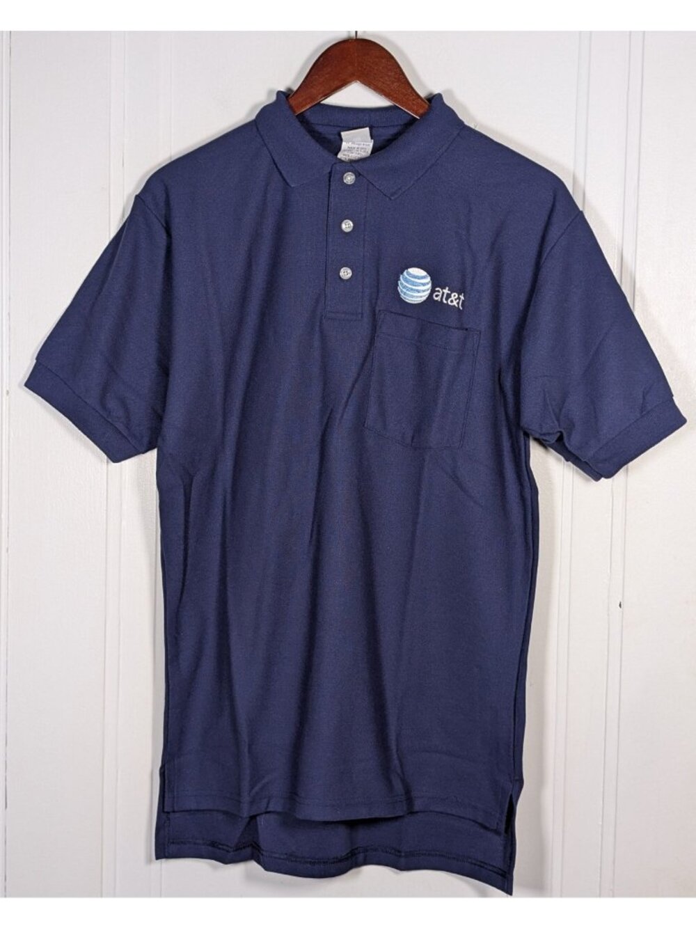 NEW Vintage AT&T Polo Shirt Unisex Size Small Navy Blue VF Imagewear USA Made